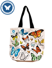 Load image into Gallery viewer, Butterfly Pavilion Canvas Shopping Tote