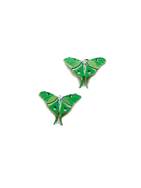 Luna Moth Post Earrings