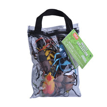 Load image into Gallery viewer, Wild Republic 10-piece educational toy insect collection of large realistic insects in clear zipper bag.