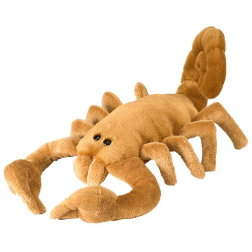 Wild Republic Cuddlekins brown scorpion soft furry stuffed animal plush toy.
