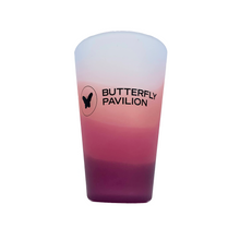 Load image into Gallery viewer, SiliPint durable flexible versatile non-toxic and BPA-Free dishwasher, microwave and freezer safe 16-ounce Desert Sun Butterfly Pavilion Branded silicone pint.