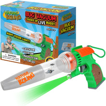 Load image into Gallery viewer, ThinAir Nature Bound battery operated green, orange, and brown bug-catching gun bug vacuum with built-in LED light, magnifier, belt clip, detachable core viewing capsule , triggered suction mechanism, and 1-inch suction opening automatic.