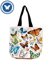 Load image into Gallery viewer, Butterfly Pavilion Canvas Shopping Tote
