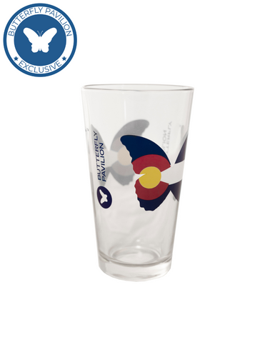 Butterfly Pavilion Colorado Flag Pint Glass