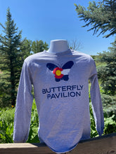 Load image into Gallery viewer, Grey Butterfly Pavilion Long Sleeve Tee
