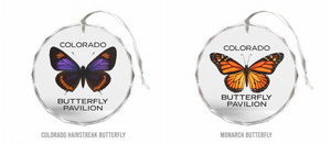 Butterfly Pavilion Glass Ornament