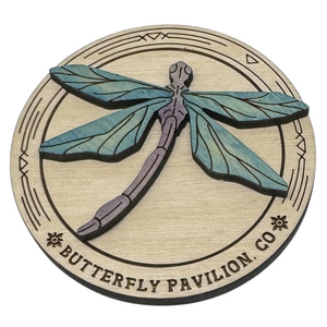 Butterfly Pavilion Wood Magnet