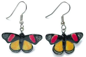 Painted Beauty Butterfly Porcelain Earrings