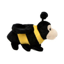 Load image into Gallery viewer, Unipak 6&quot; black and yellow body with beige face Handful Bee stuff animal plush toy.
