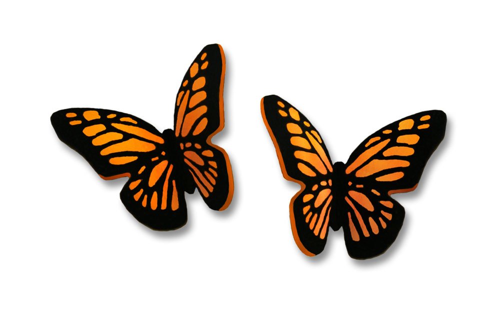Monarch Butterfly Stud Earring