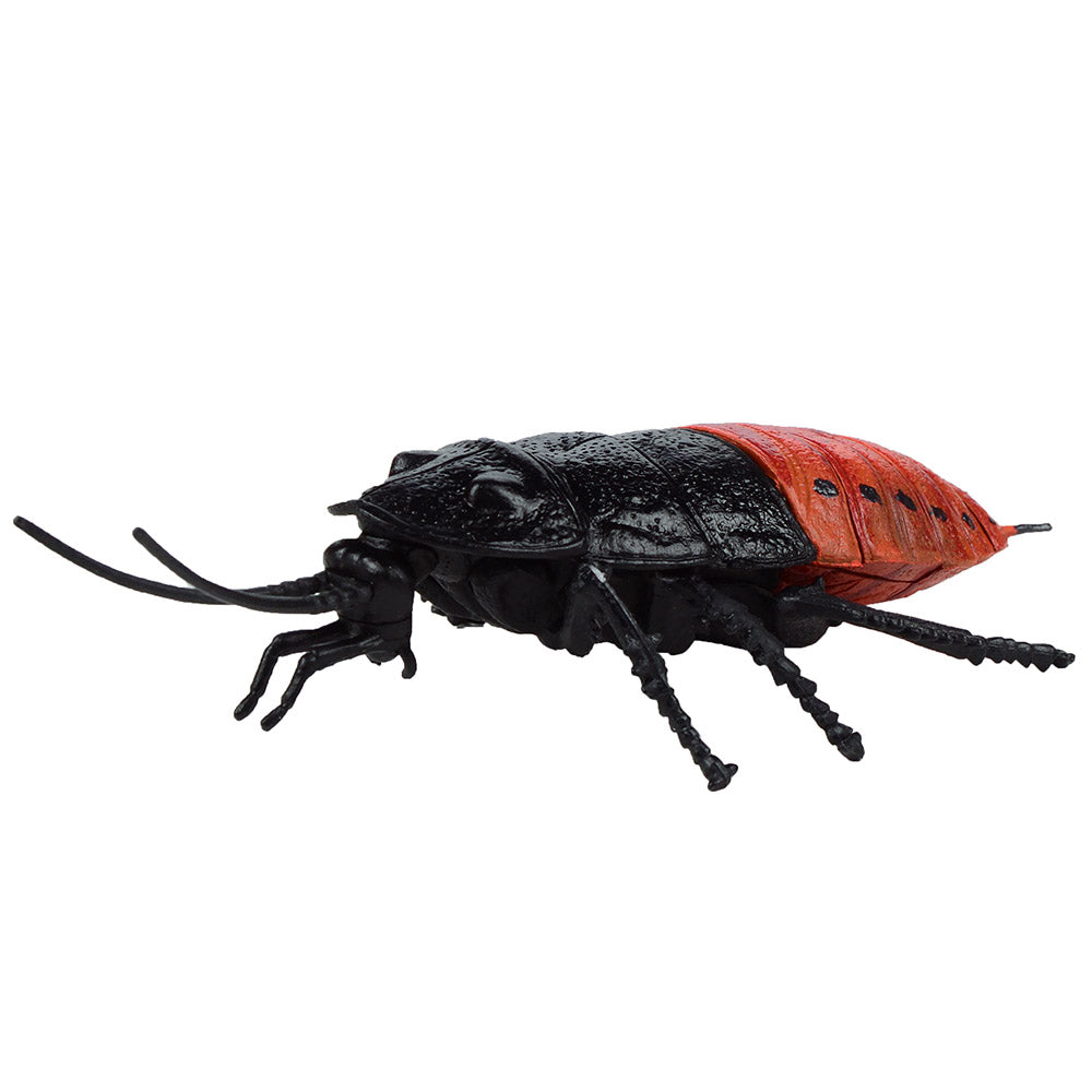 TEDCO Toy Gross Insect 3D Interlocking Blocks Puzzle of black and red madagascar hissing cockroach on white background.