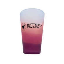 Load image into Gallery viewer, SiliPint durable flexible versatile non-toxic and BPA-Free dishwasher, microwave and freezer safe 16-ounce Desert Sun Butterfly Pavilion Branded silicone pint.

