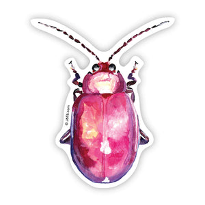 Pink Flea Beetle Vinyl Sticker