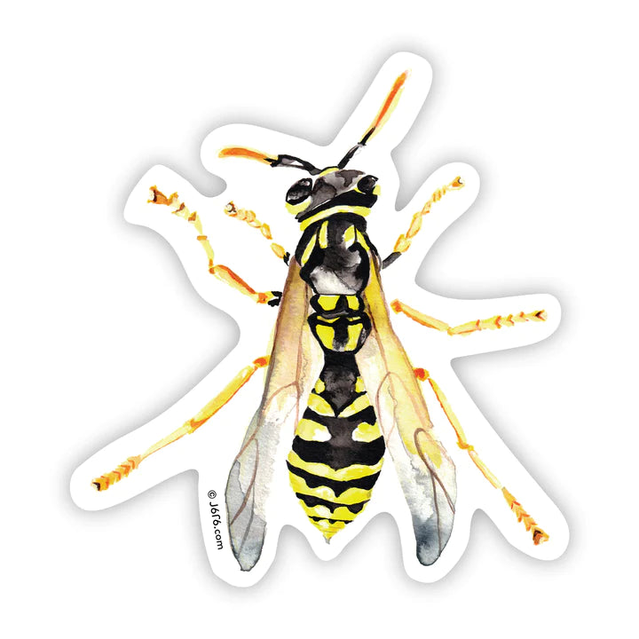 J6R6 wasp insect 3.5 inch all-weather vinyl decorative sticker independently designed.