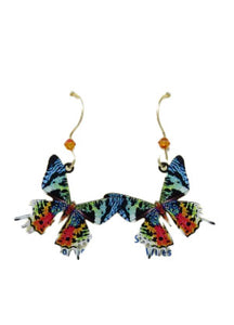 Sunset Moth Dangle Earrings