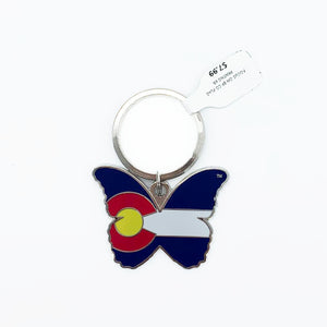 Focus On Souviners Butterfly Pavilion branded colorado butterfly 2" stainless steel keyring.