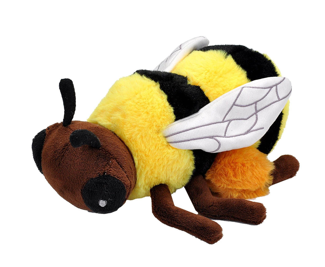 Wild Republic 8” Ecokins yellow, orange, brown, black, and white Mini Bee stuff animal plush toy.